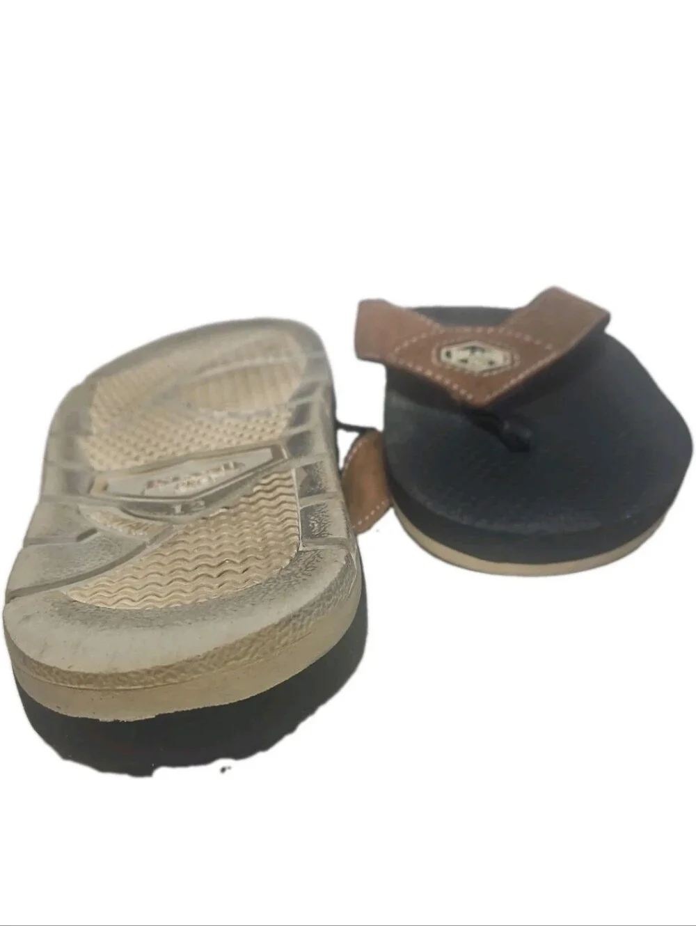 Island Pro Leather Sandal Men Size12 Brown MADE IN HAWAII Flip Flops Sandals [8B